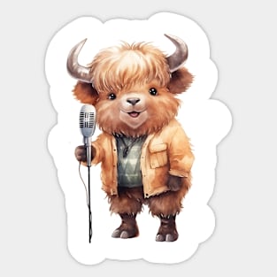 American Bison Singing Sticker